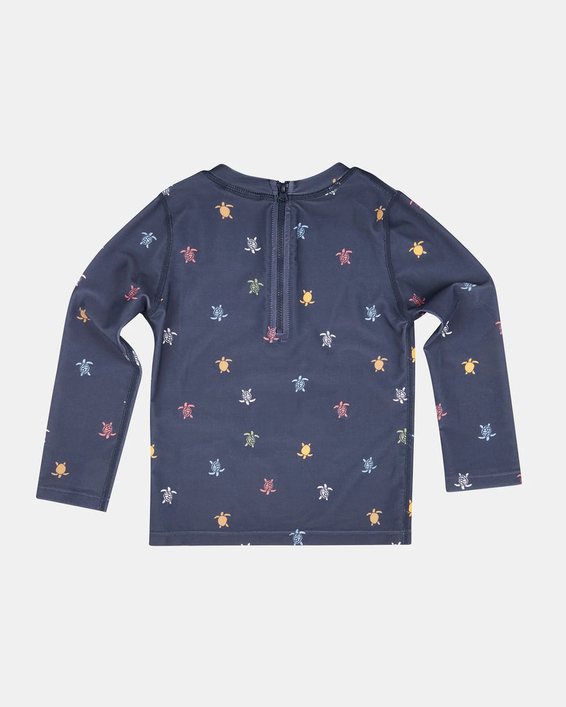 Toshi Swim Kids Rashie L/S  Half Zip Classic Turtle Island