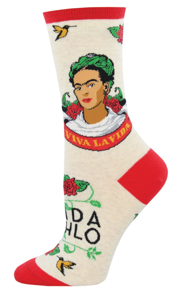 Women's Socks  Viva La Frida  Ivory