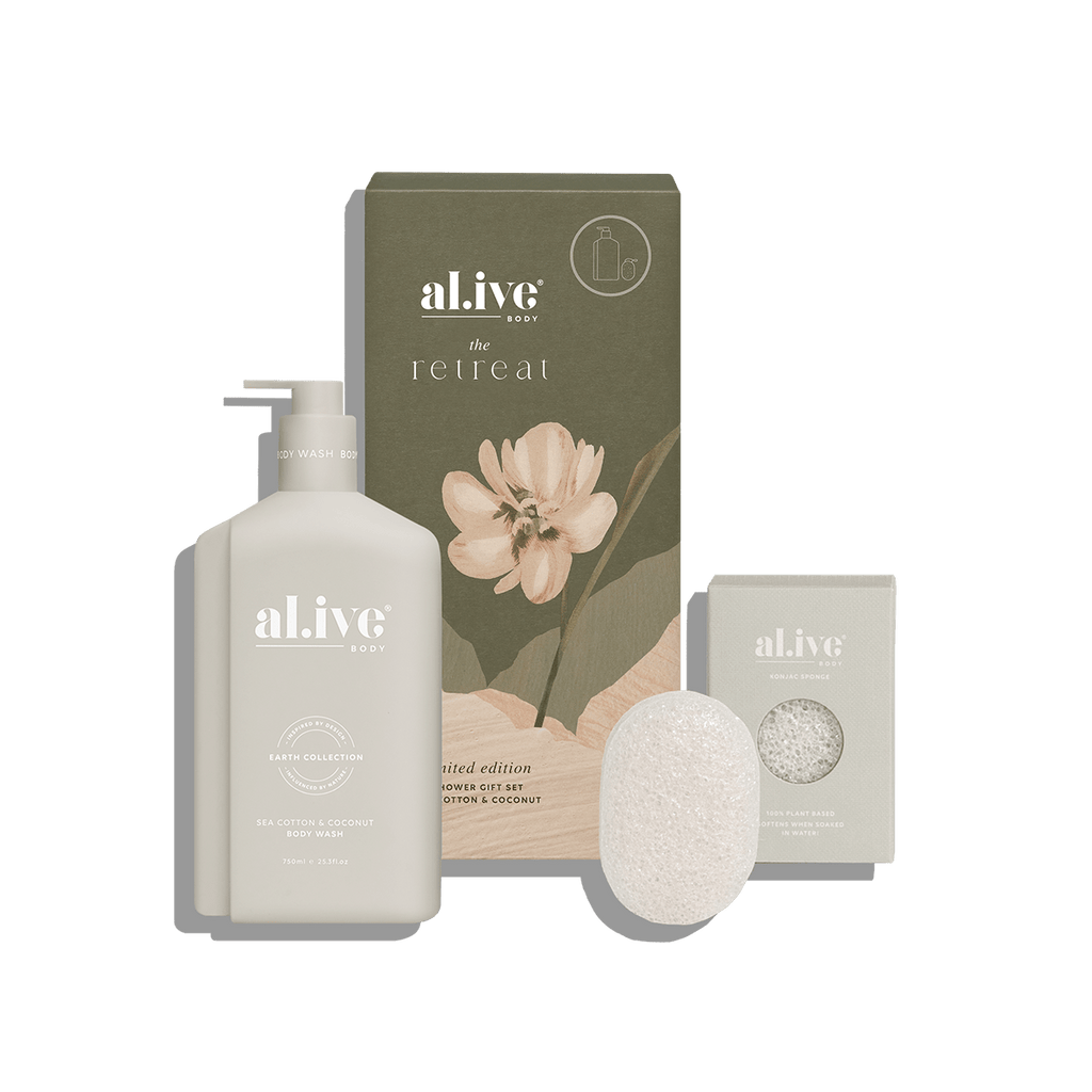 al.ive Body  The Retreat Limited Edition Shower Gift Set  Sea Cotton & Coconut