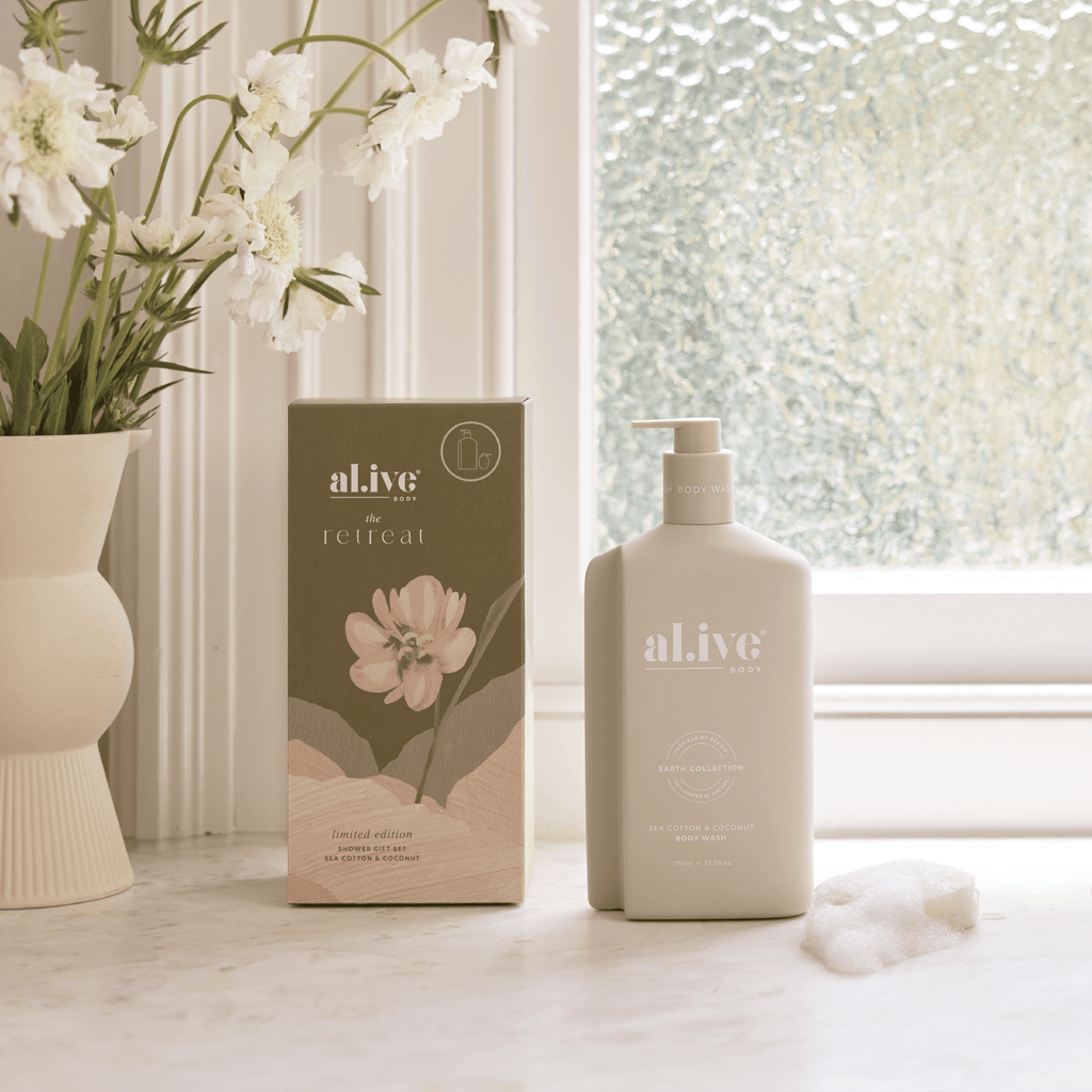 al.ive Body  The Retreat Limited Edition Shower Gift Set  Sea Cotton & Coconut