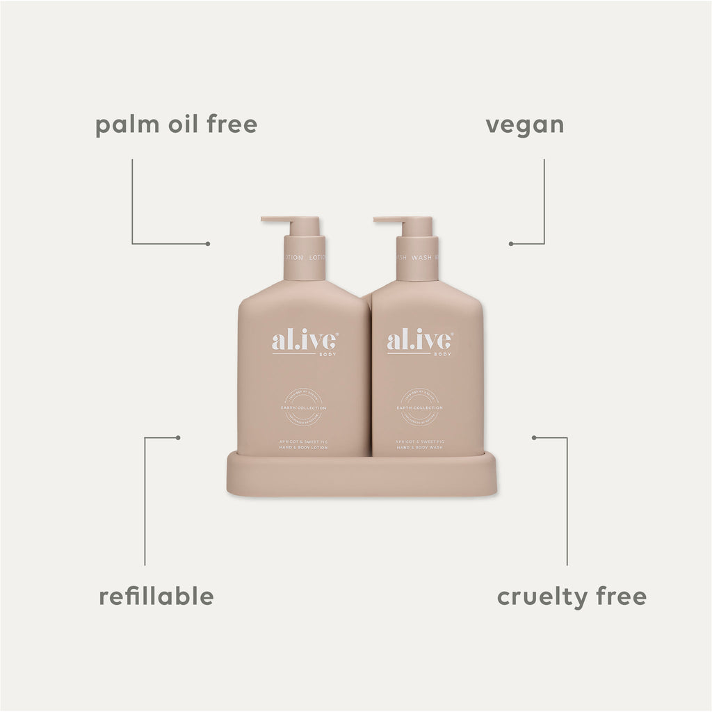 al.ive Body  Wash & Lotion Duo  Apricot & Sweet Fig