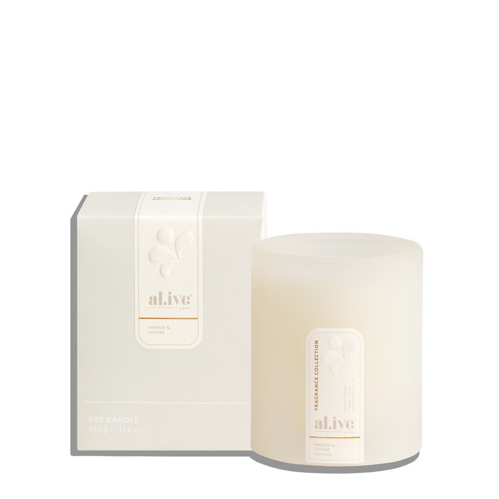 al.ive Home Soy Candle  Mango & Lychee
