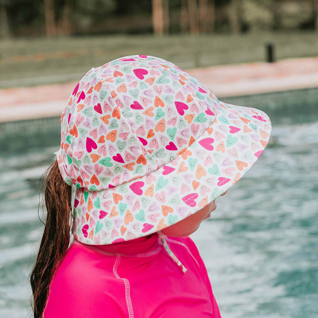 Bedhead Hats Ponytail Swim Bucket Beach Hat  Sweetheart
