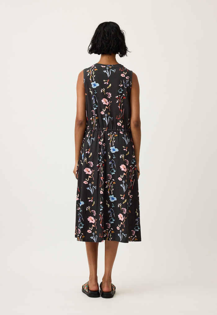 nancybird lidia tie dress watercolour charcoal 