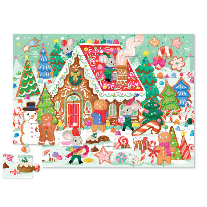 crocodile creek floor puzzle gingerbread house 36