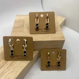 fabienne huggie double round earrings