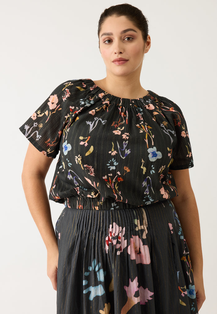 nancybird daphne top watercolour charcoal