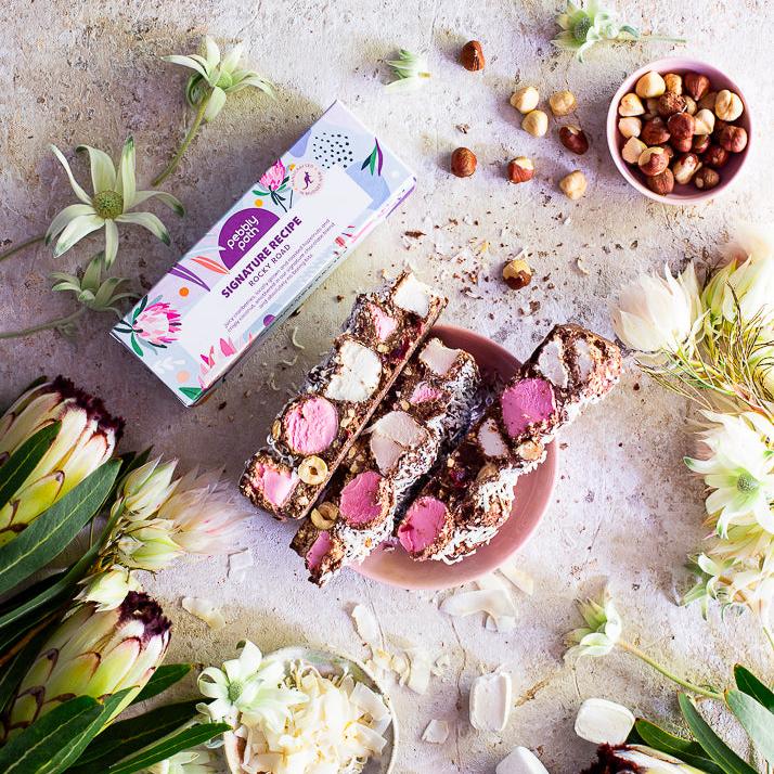 pebbly path rocky road signature