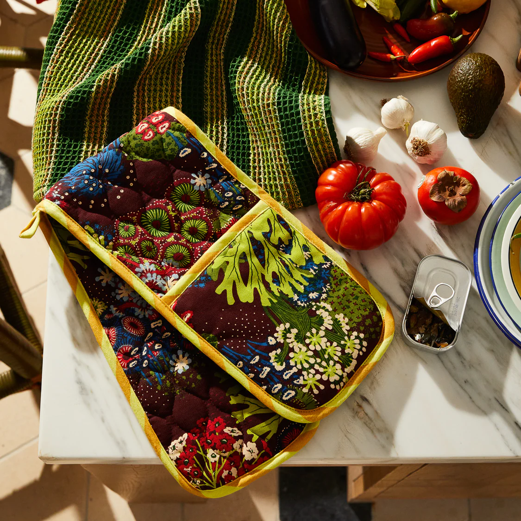 sage clare cora double oven mitt