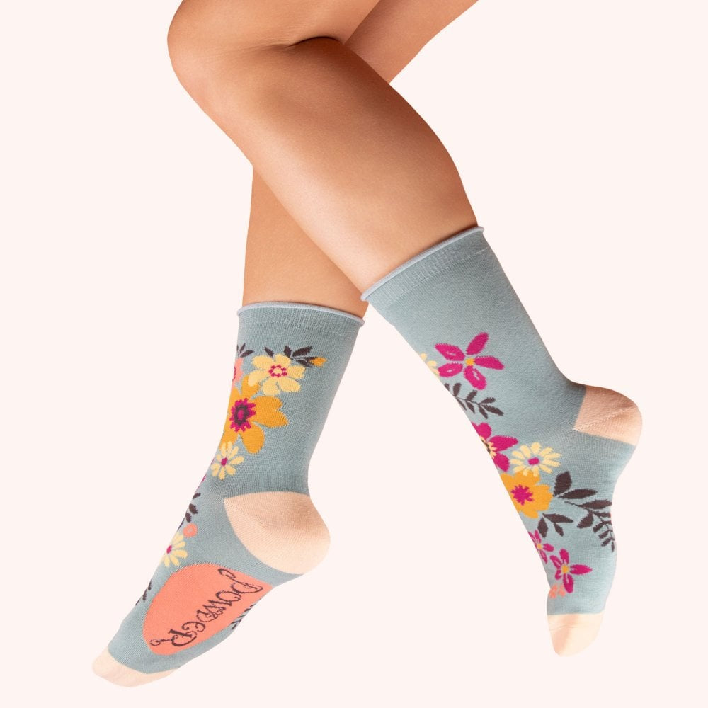 powder uk socks floral spray