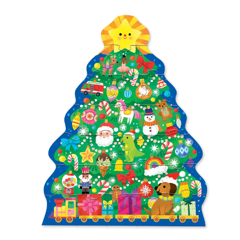 crocodile creek floor puzzle christmas tree