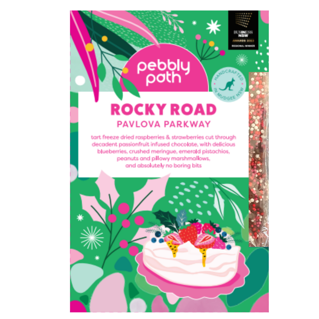 pebbly path rocky road pavlova