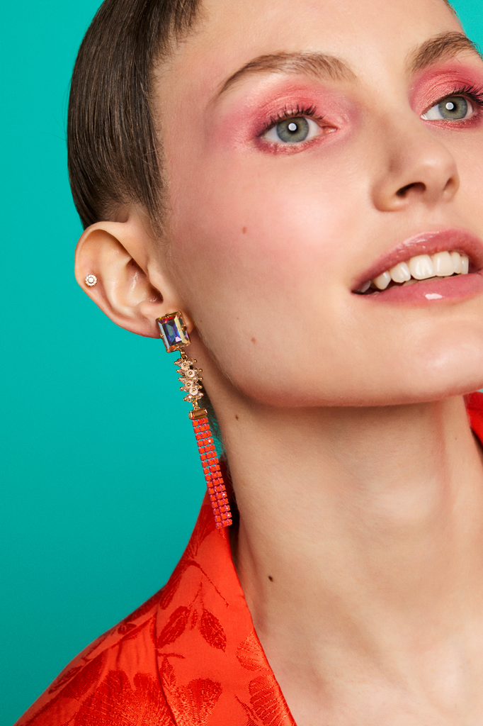 julie sion earrings shine long