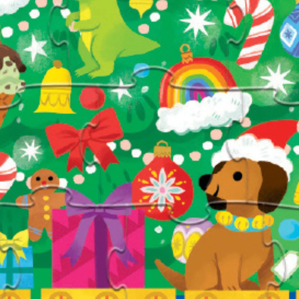 crocodile creek floor puzzle christmas tree