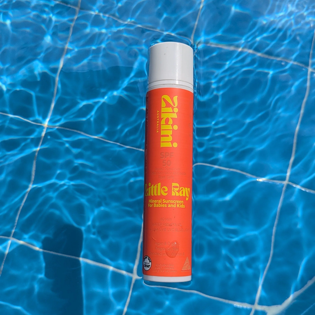 zikini little ray sunscreen 50 mineral vegan organic fragrance free