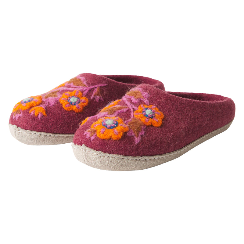 sage clare marie felt slippers