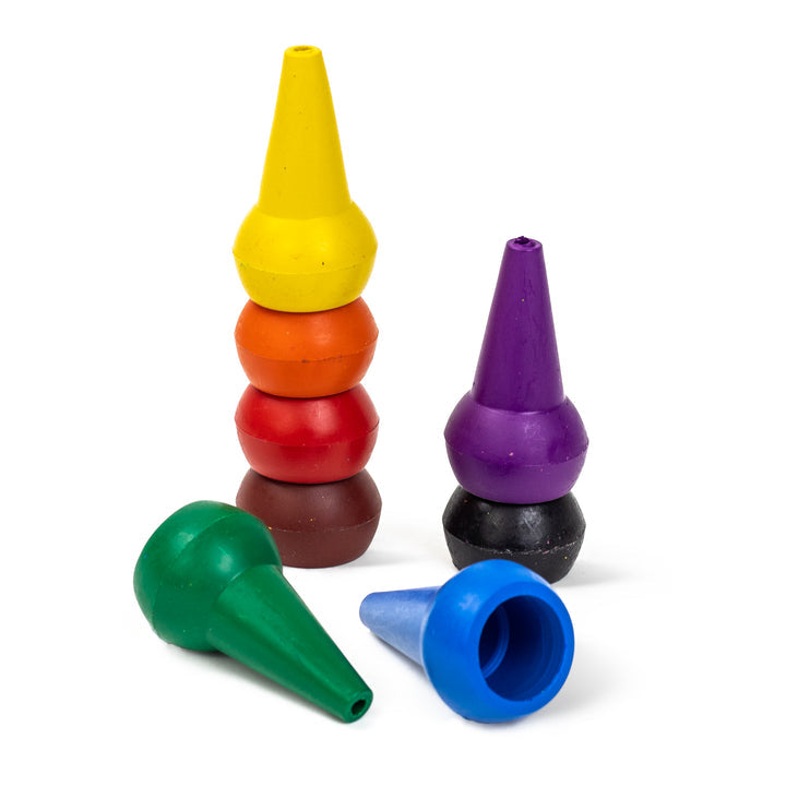 stackable crayons retro rainbow