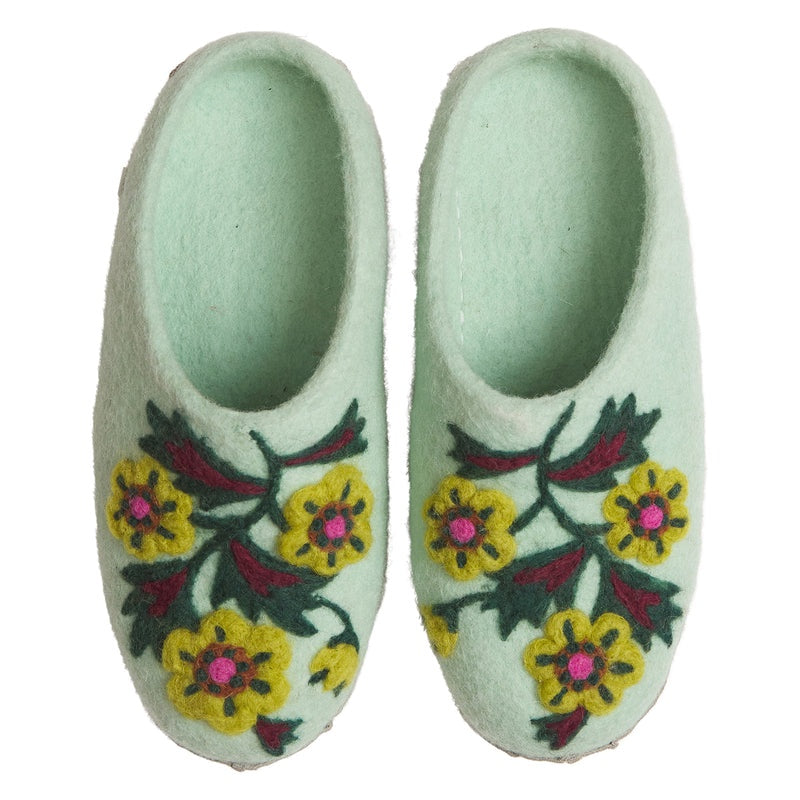 sage clare felt slippers marie