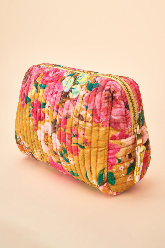 Powder UK  Quilted  Bag - Impressionist Floral Mustard