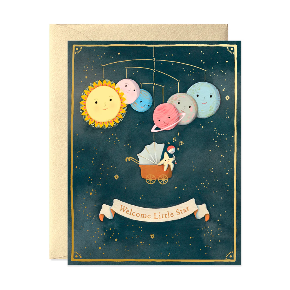 joojoo paper solar system baby card