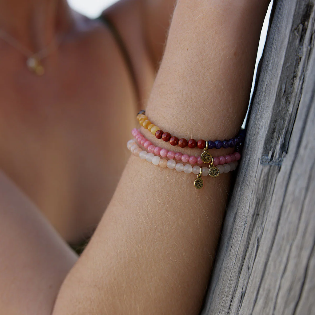 pink jade healing gem bracelet