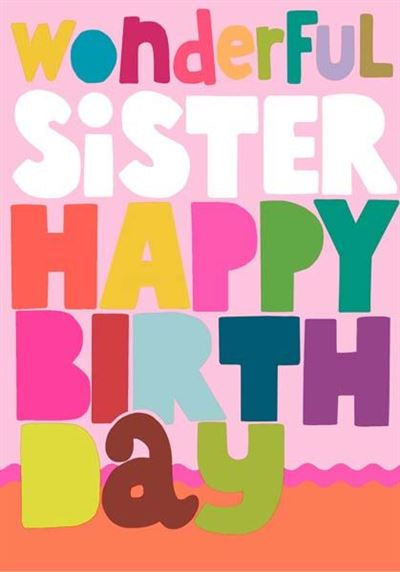 sister birthday card
