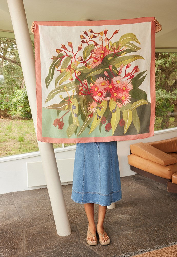 Nancybird Silk Scarf  Flowering Gum