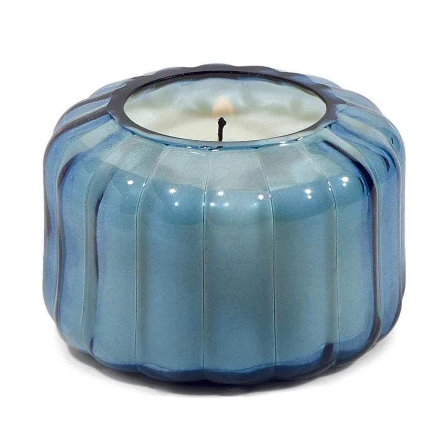 Paddywax Ribbed Glass Candle Peppered Indigo