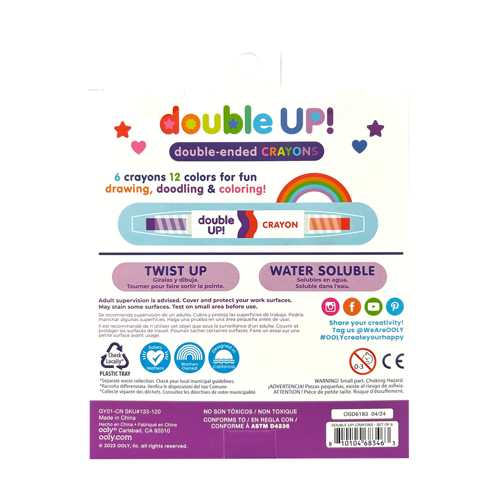 Double Up! Double-Ended Crayons Set of 6