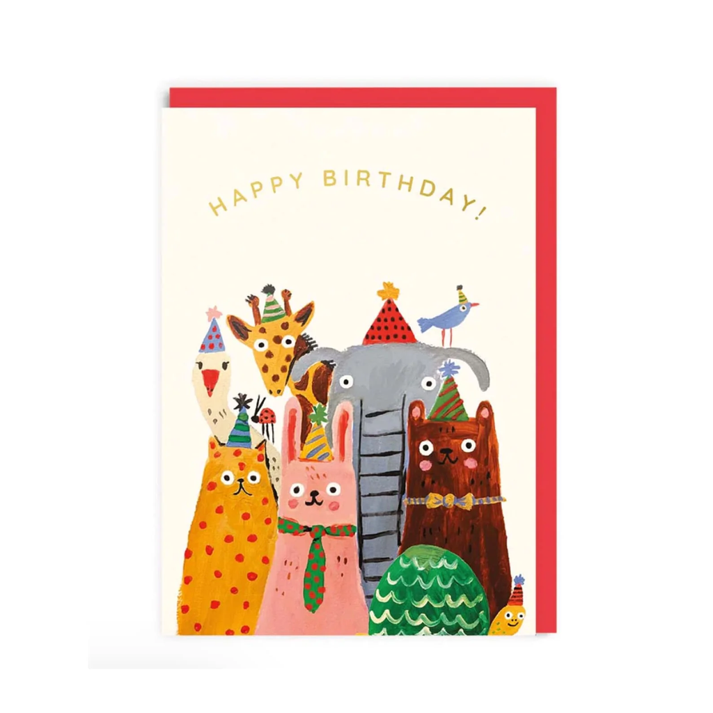 ohh deer happy birthday animals card