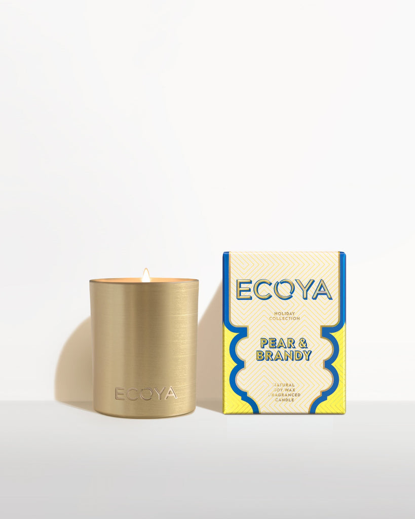 Ecoya Holiday  Pear & Brandy Candle