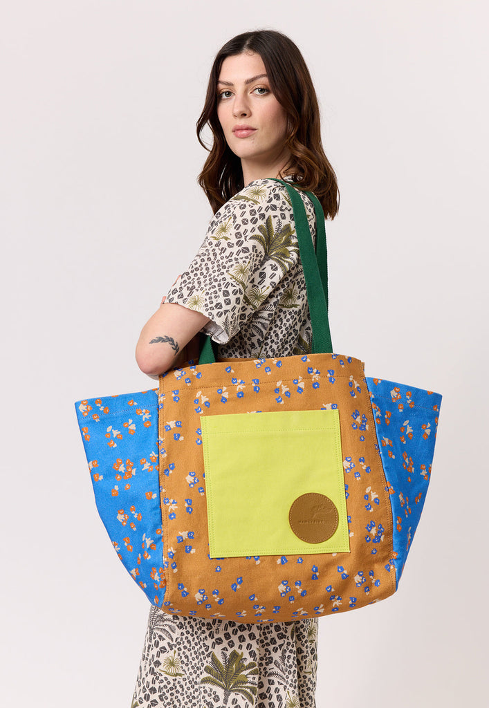 Nancybird Colourblock Carryall Mini Flowers