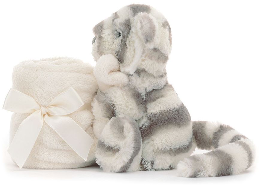 bashful snow tiger soother jellycat