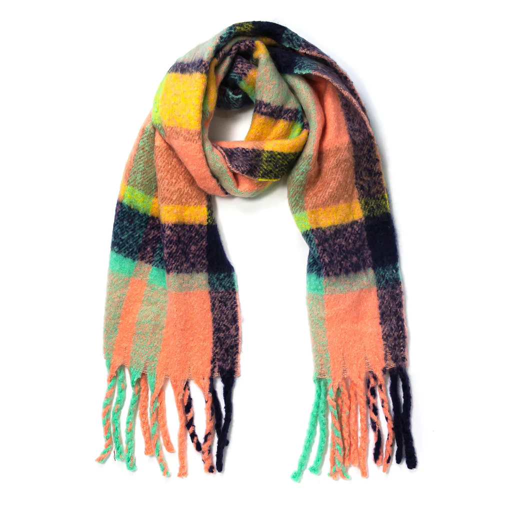 rare rabbit colourful tartan scarf