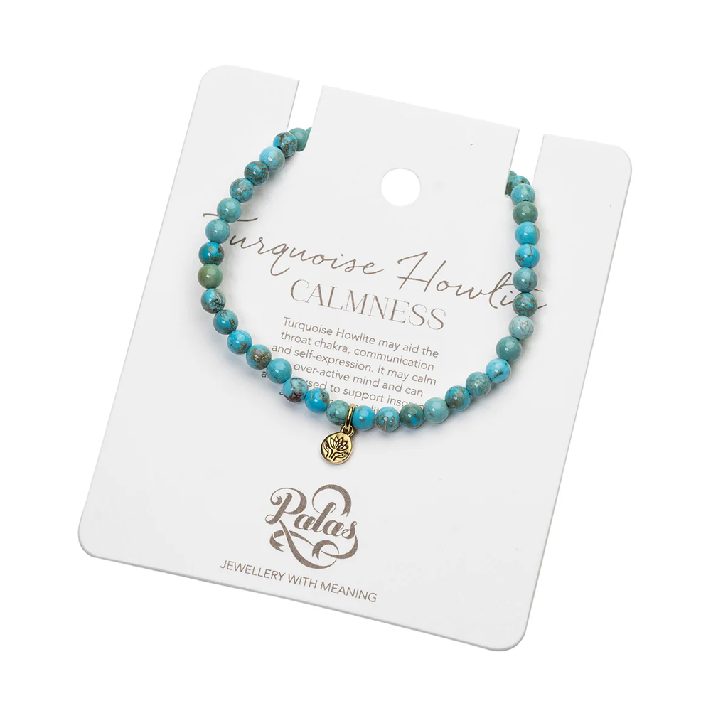 turquoise howlite healing gem bracelet