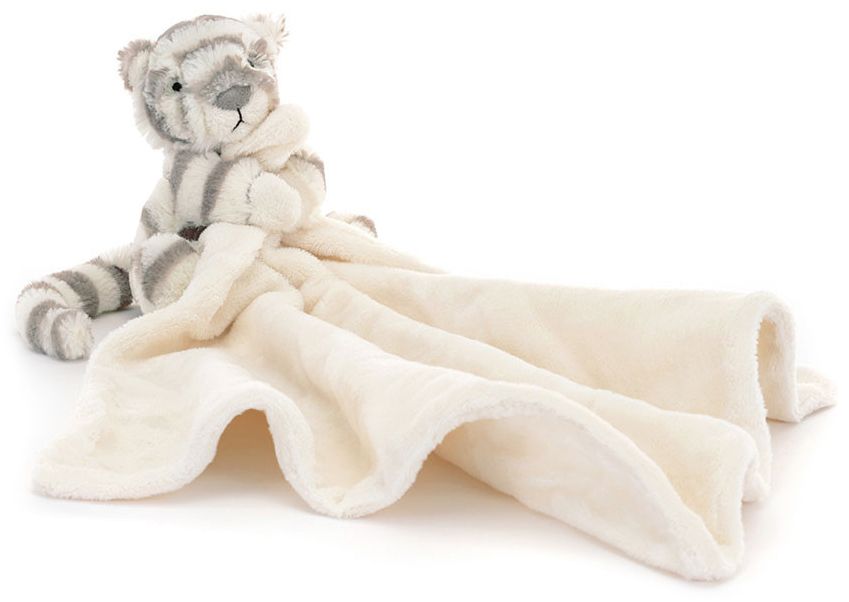 bashful snow tiger soother jellycat