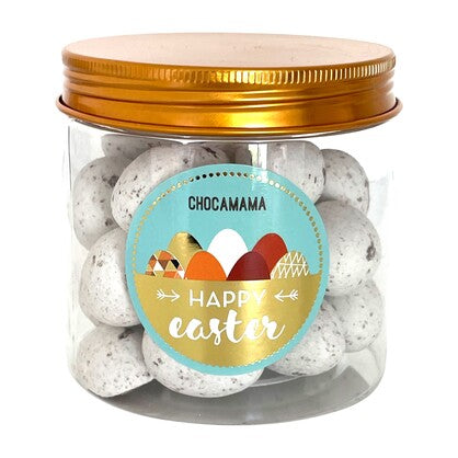 chocamama easter jar praline speckled almond foil malt eggs