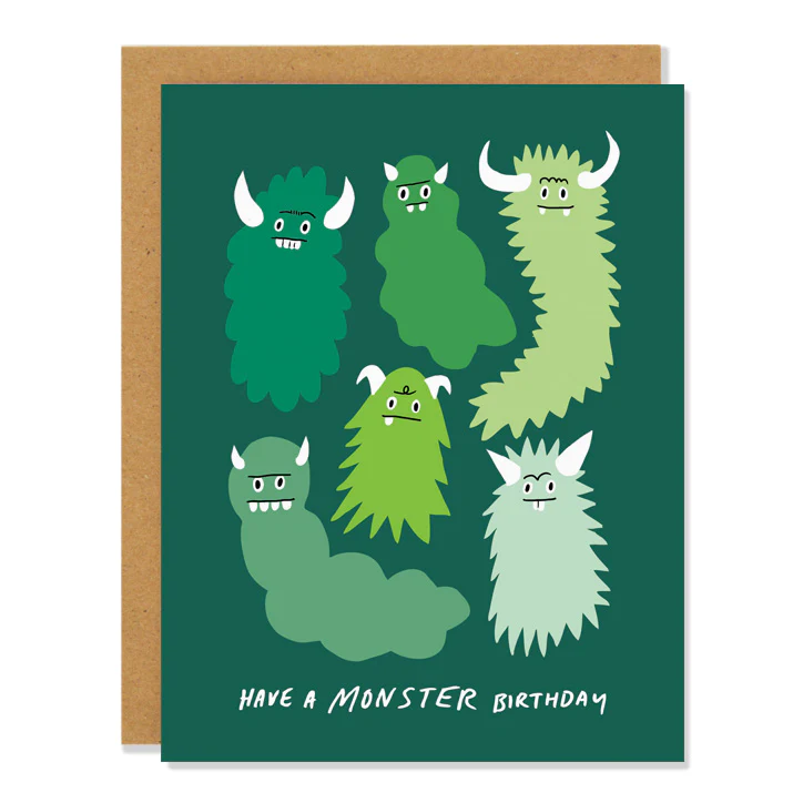 badger and burke monster birthday card