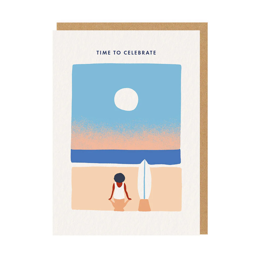 time to celebrate surfer birthday card ohh deer