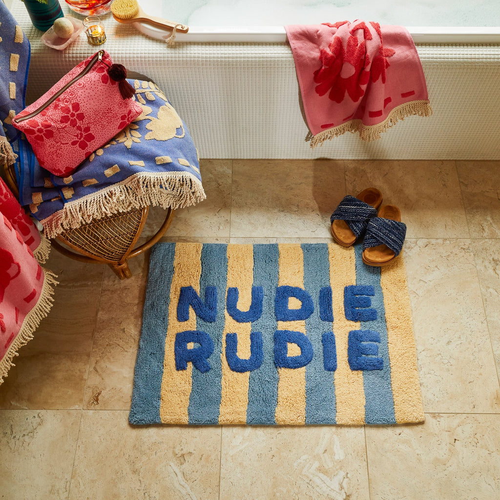 Sage x Clare  Luna  Ira Rudie Nudie Bath Mat  Blue Jean