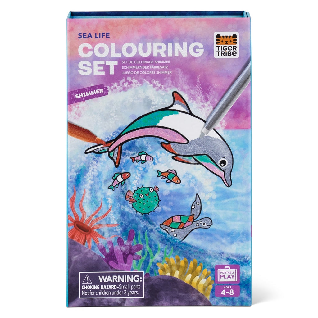 tiger tribe colouring set sea life