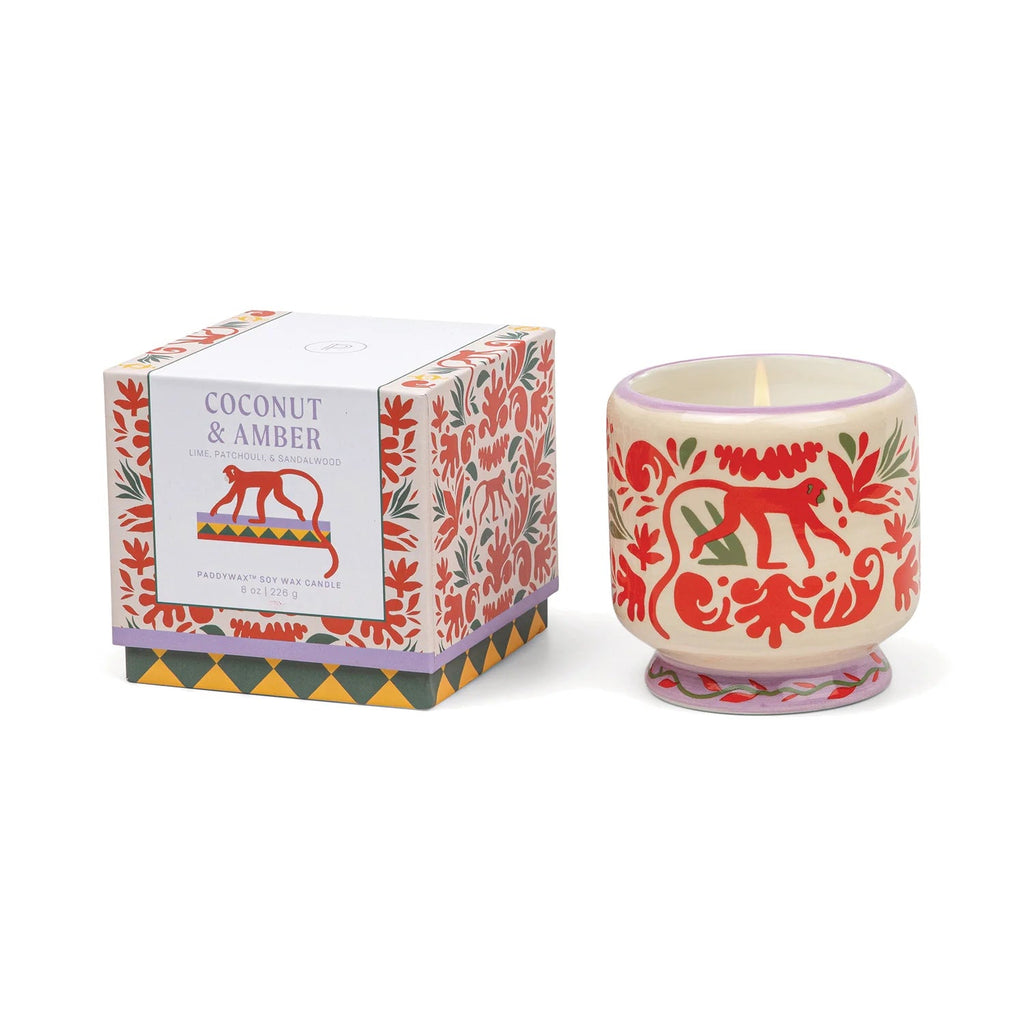 Paddywax  Jungle Ceramic Candle Coconut & Amber