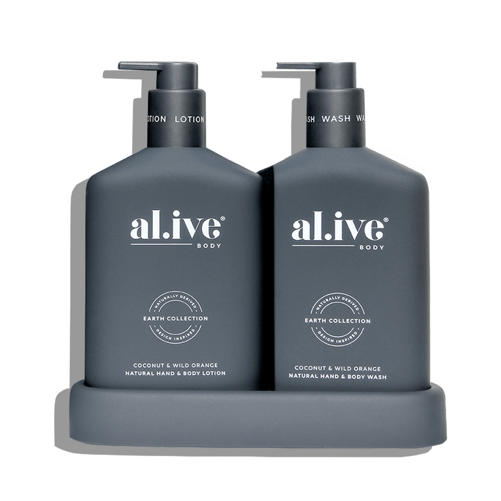 al.ive wasah and lotion duo coconut wild orange