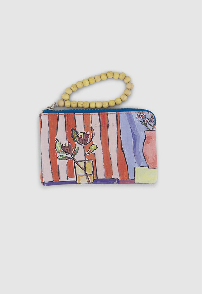 nancybird beaded card purse afternoon stripe