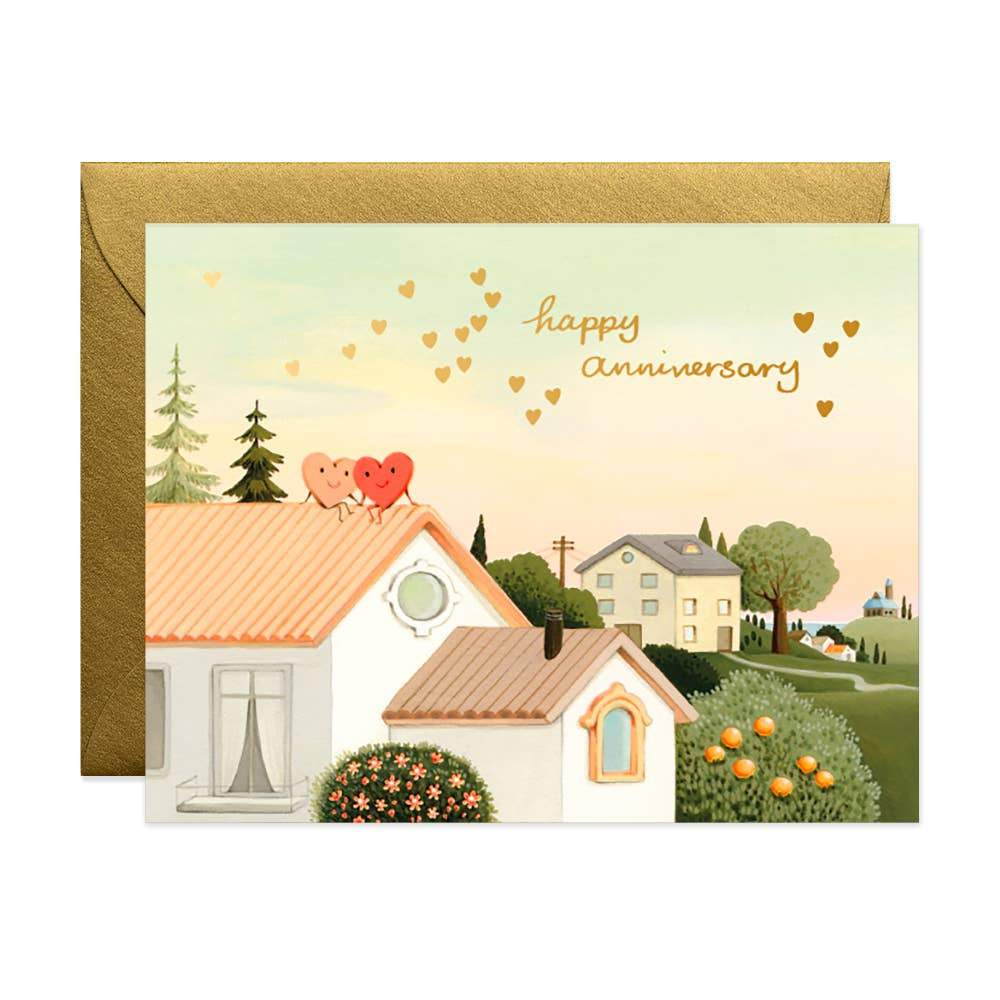joojoo paper anniversary hearts card