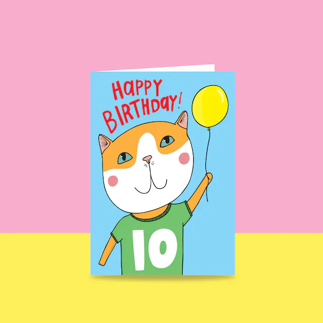 Able And Game Age Birthday Top Cat card