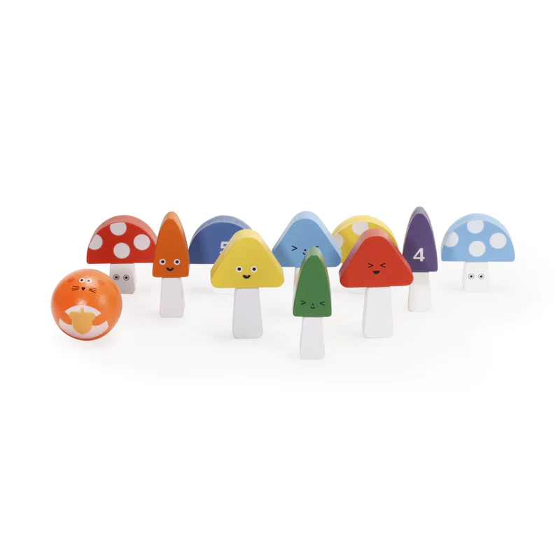 kidoki its a strike mini mushroom bowling