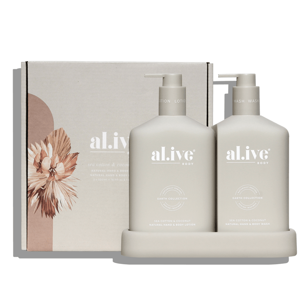 al.ive Body  Wash & Lotion Set  Sea Cotton & Coconut