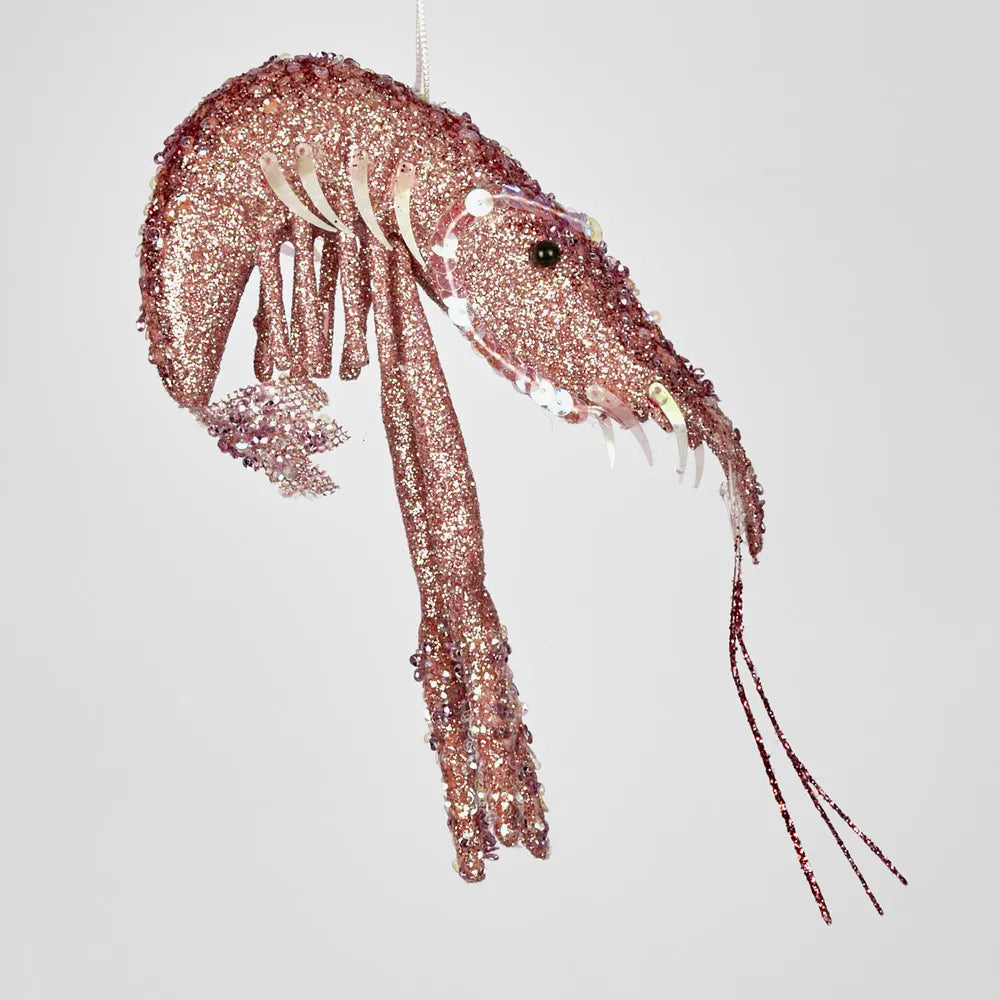 Florabelle Living  Lester Glitter Prawn Ornament