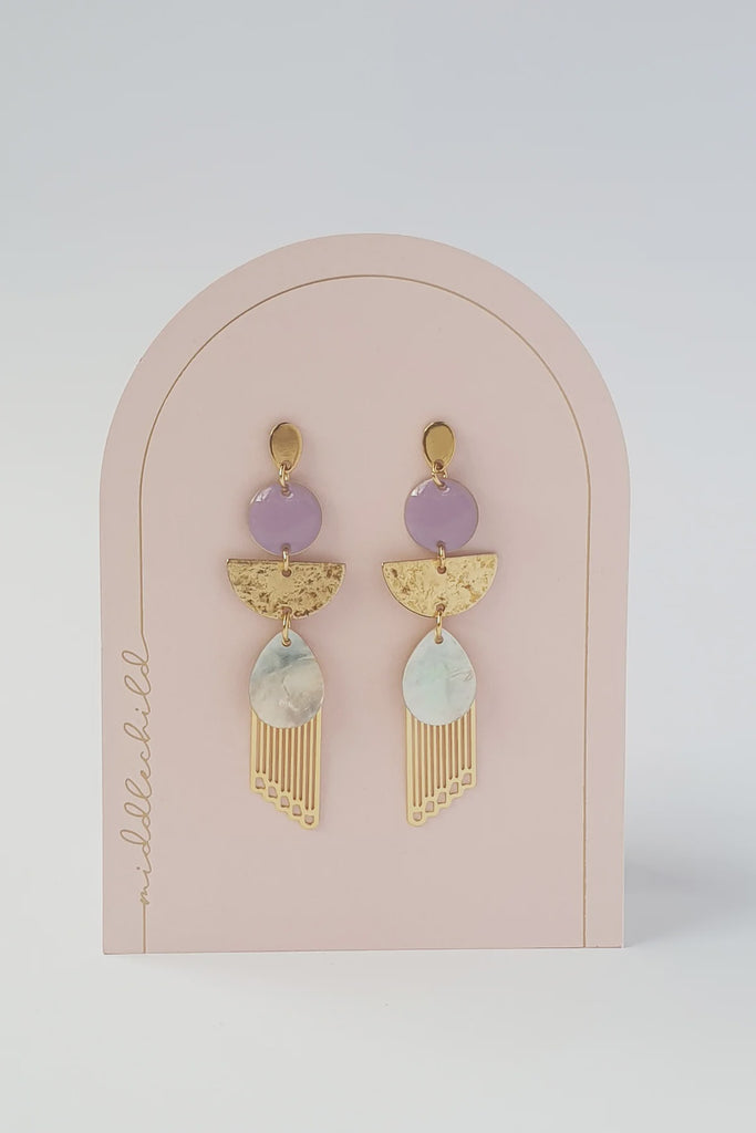 middle child aura earrings